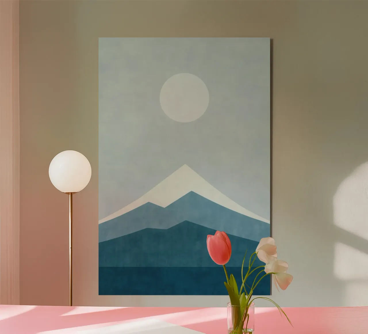 Monte Fuji - Silenzio blu in un inverno giapponese alluminio dibond da Affiches Soleil & Déco Lumineuse – Sunny