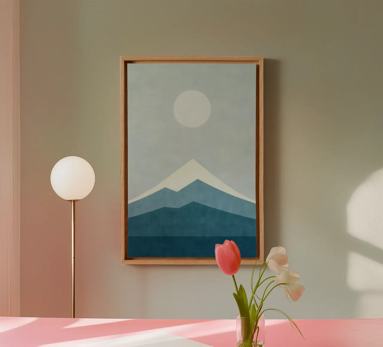 Monte Fuji - Silenzio blu in un inverno giapponese tela da Affiches Soleil & Déco Lumineuse – Sunny