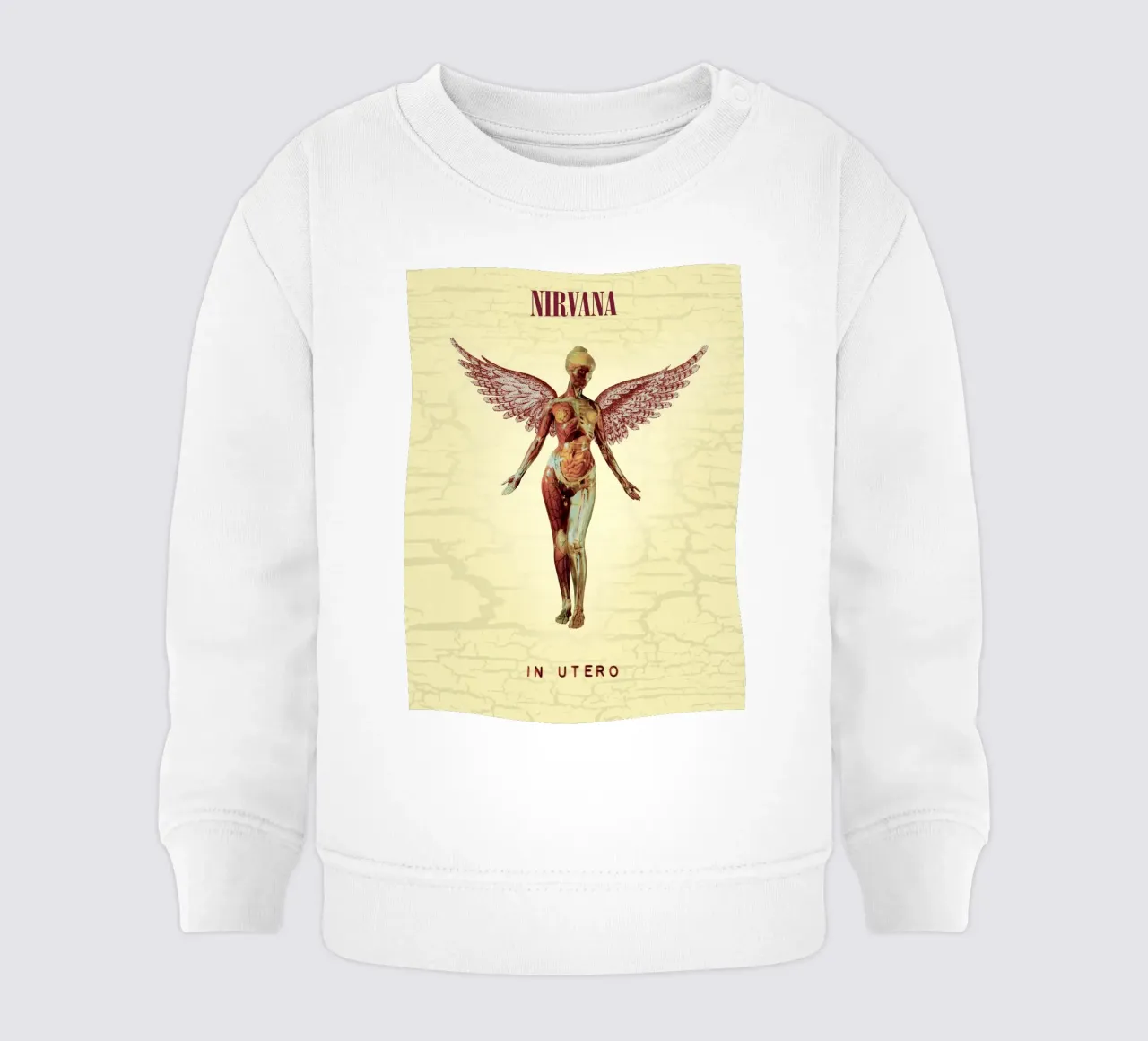 Nirvana In Utero Angel Anatomy baby sweatshirt by Has Fab
