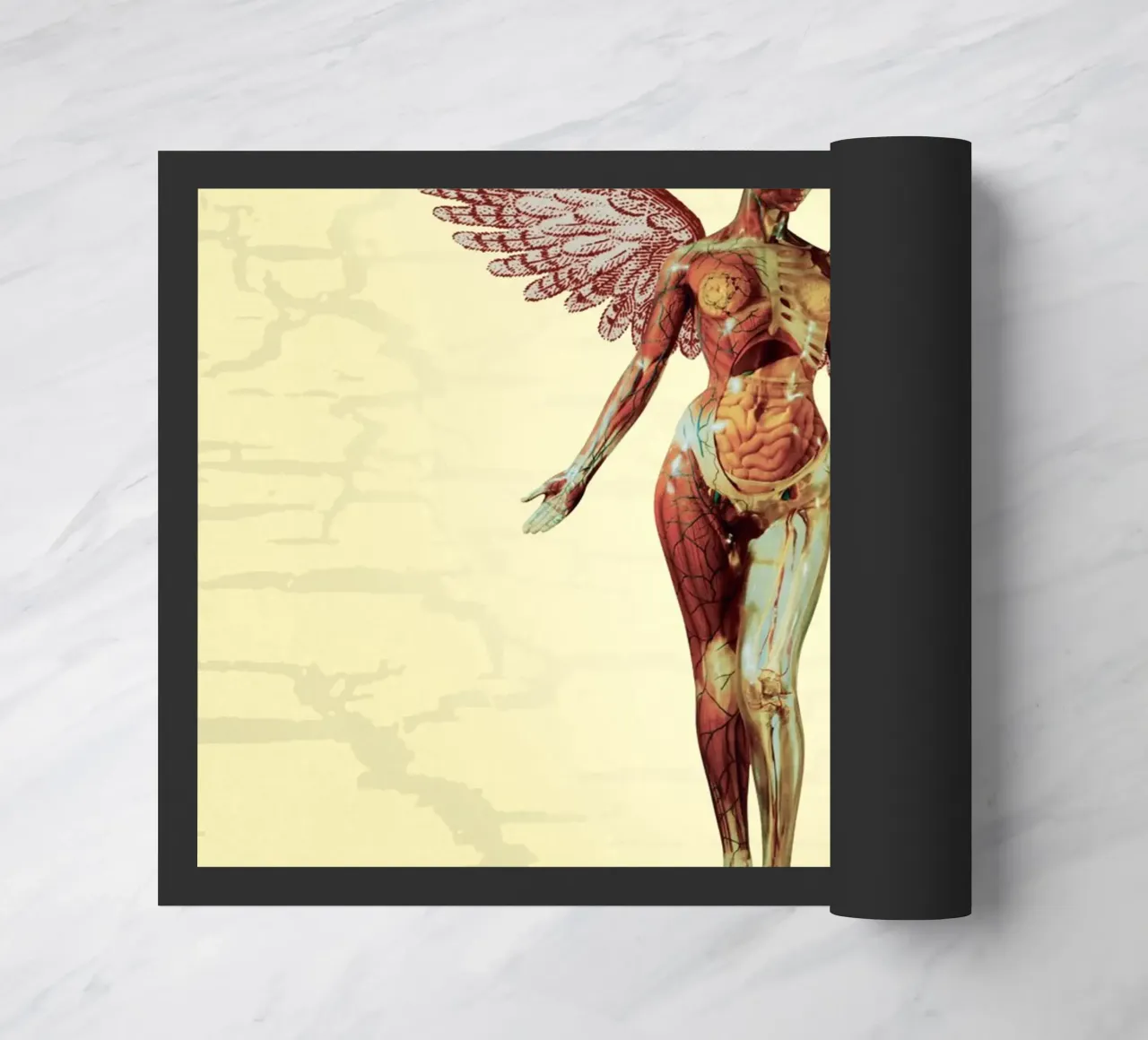 Nirvana In Utero Angel Anatomy doormat by Has Fab
