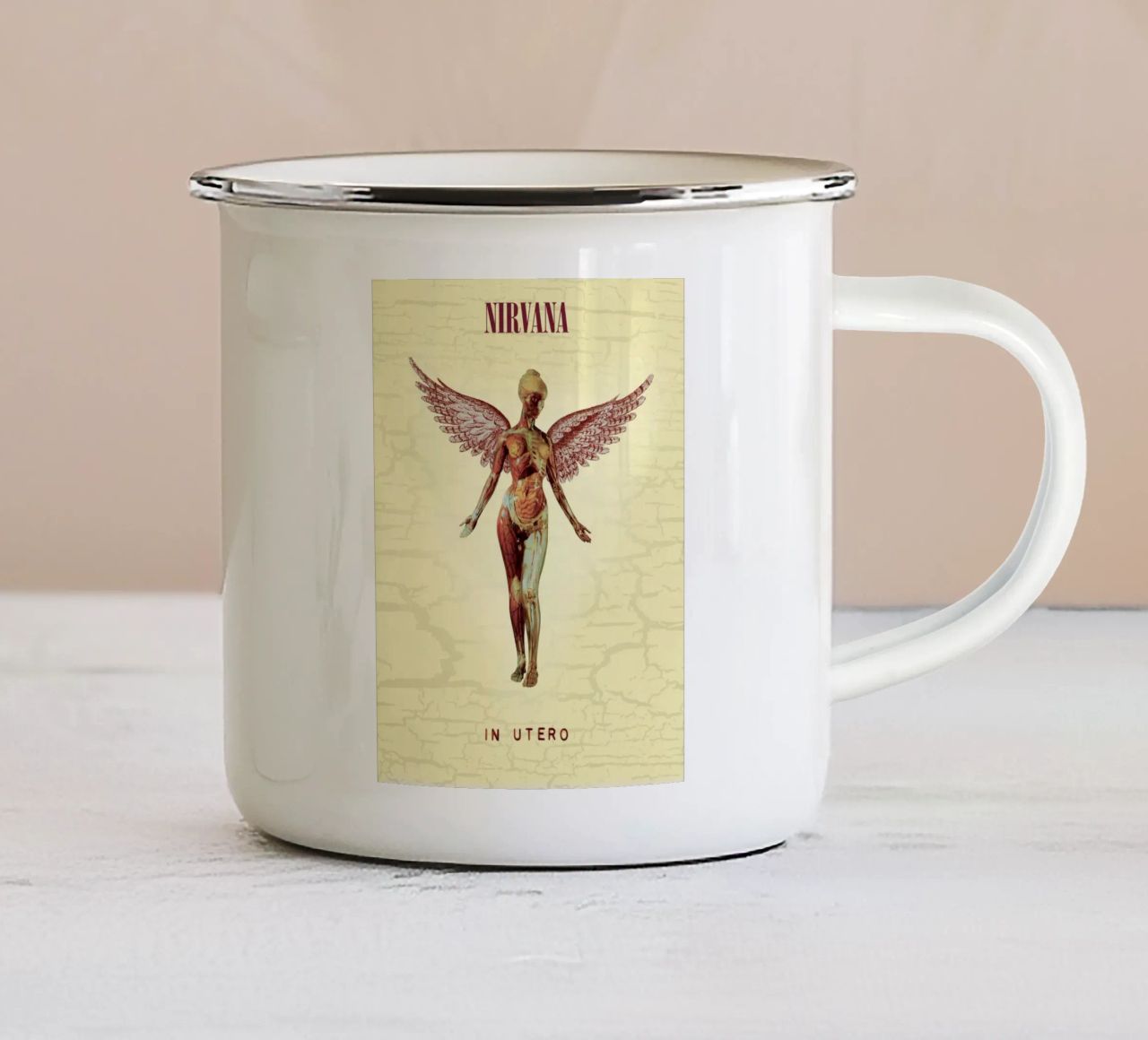 Nirvana In Utero Angel Anatomy tazza in smalto da Has Fab