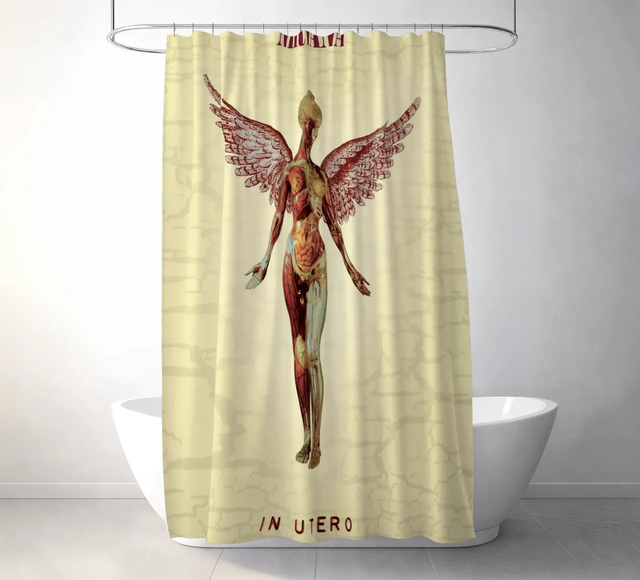 Nirvana In Utero Engel Anatomie Duschvorhang von Has Fab