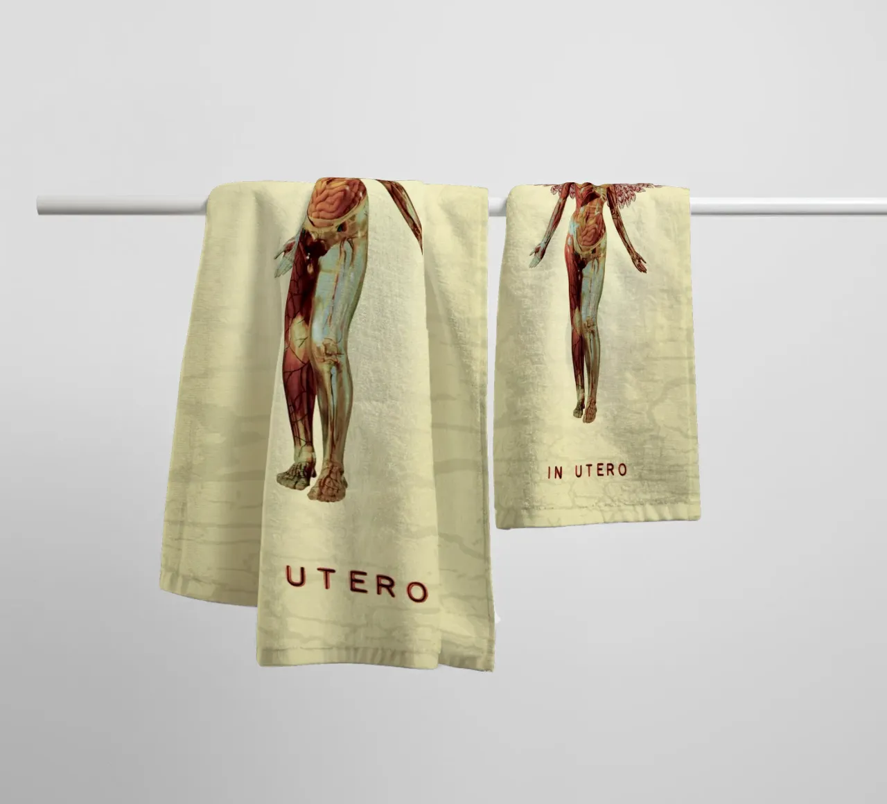 Nirvana In Utero Engel Anatomie Handtuch von Has Fab