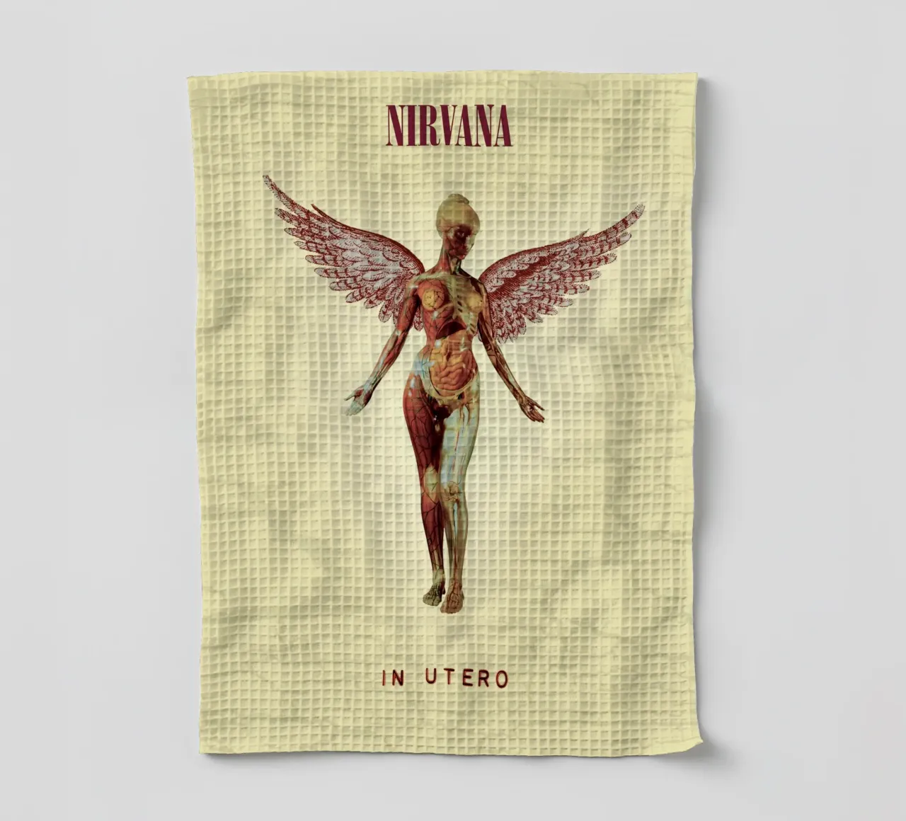 Nirvana In Utero Engel Anatomie Geschirrtuch von Has Fab