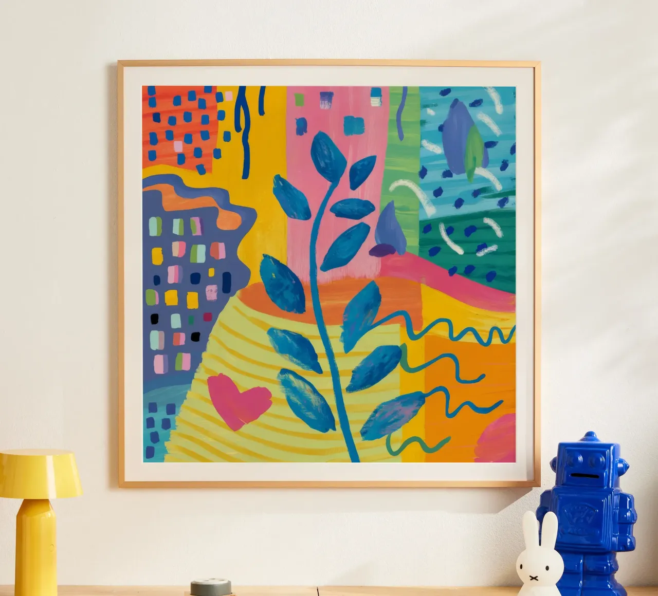 Urban Bloom Fantasy poster con telaio in legno da Zep Layers