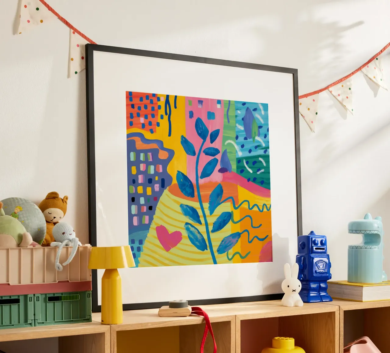 Urban Bloom Fantasy poster con telaio in legno da Zep Layers