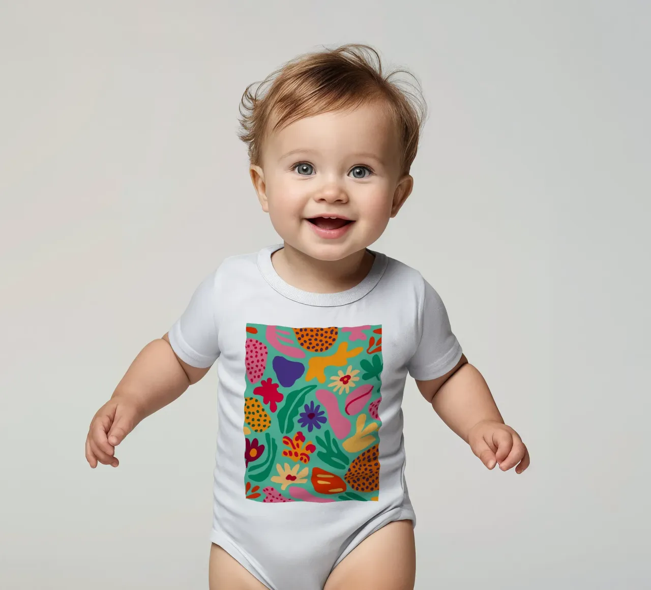 Speelse Flora Dans babyrompertje korte mouwen van Zep Layers