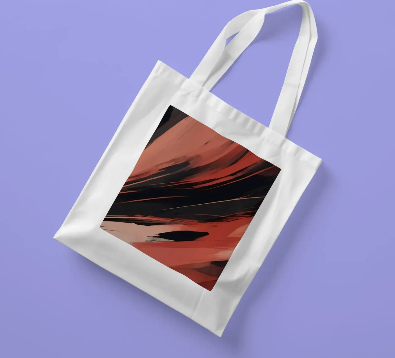 Papier peint abstrait dynamique présentant des coups de pinceau fluides tote bag de DesignDoodle