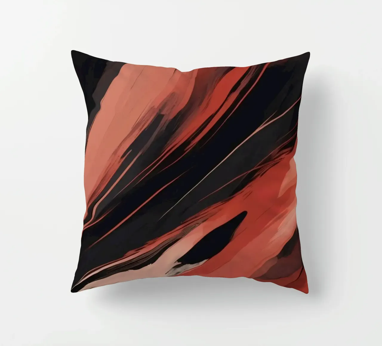 Dynamic abstract wallpaper featuring fluid brush strokes decorative cushion by DesignDoodle