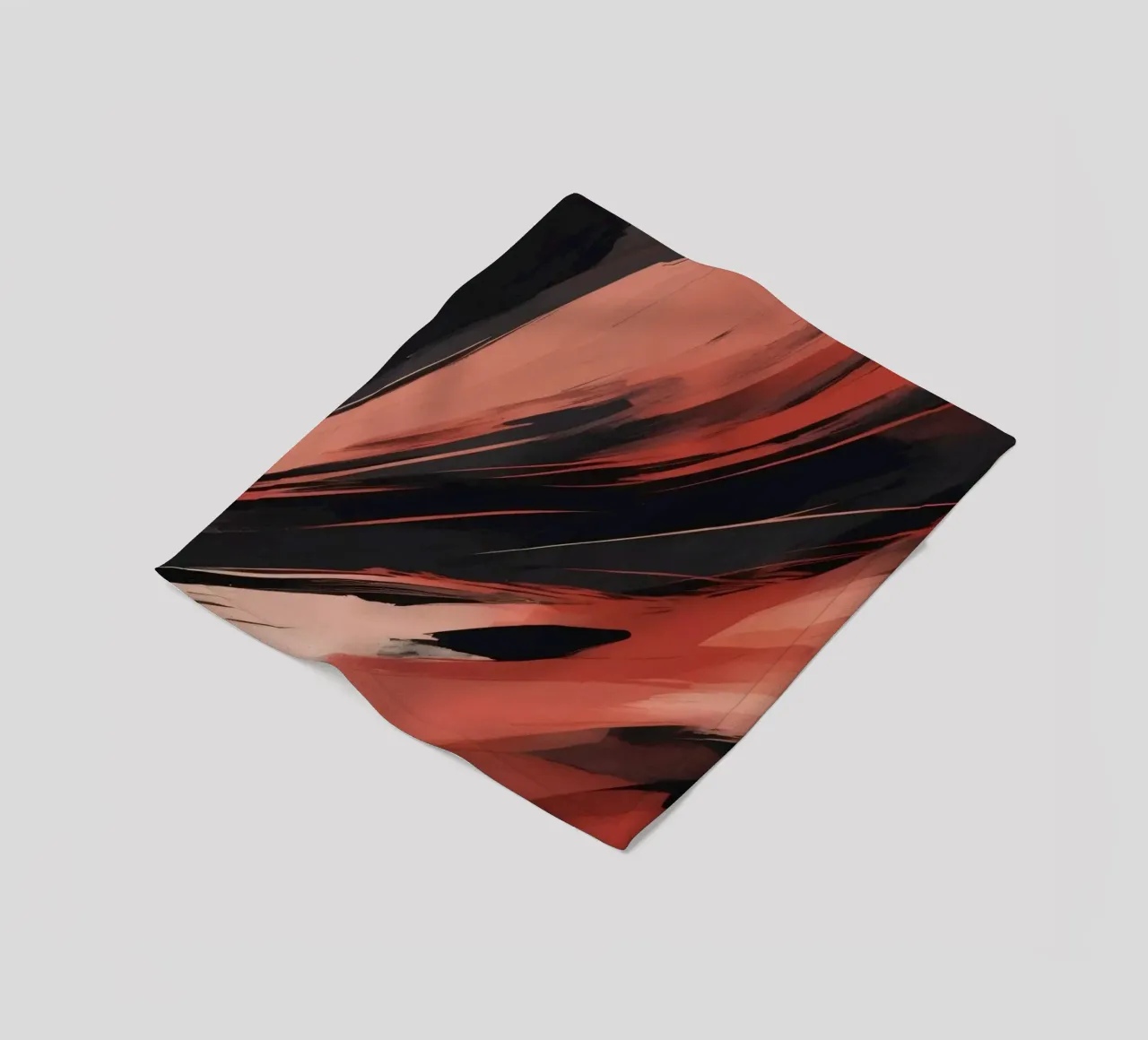 Dynamisch abstract behang met vloeiende penseelstreken fleecedeken van DesignDoodle