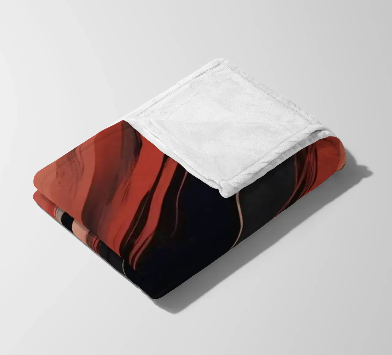 Dynamisch abstract behang met vloeiende penseelstreken fleecedeken van DesignDoodle