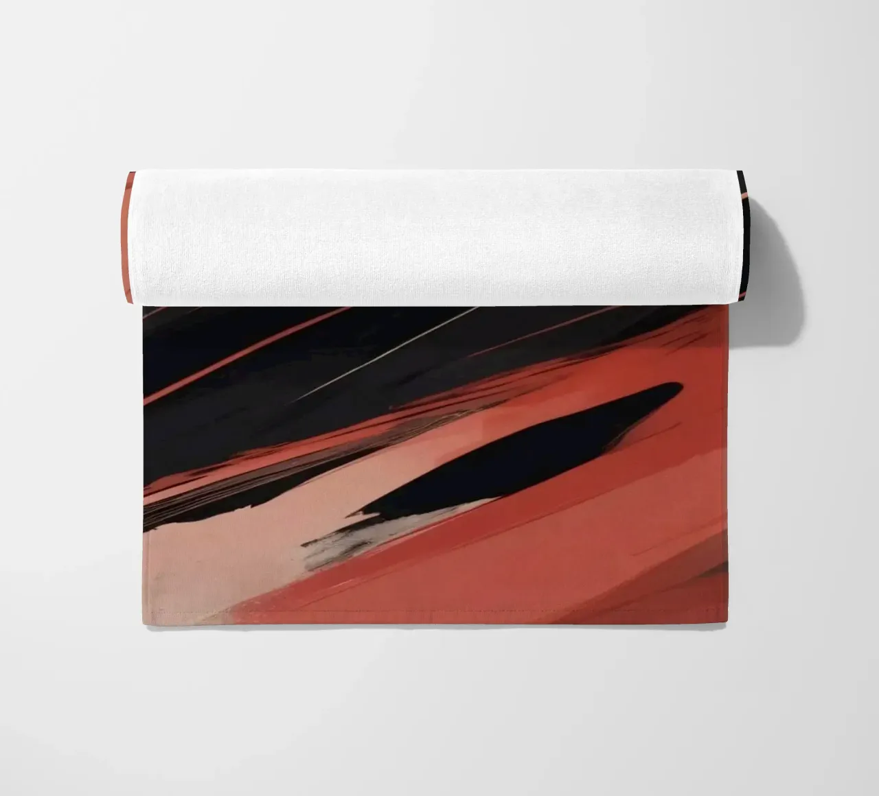 Dynamic abstract wallpaper featuring fluid brush strokes beach towel by DesignDoodle