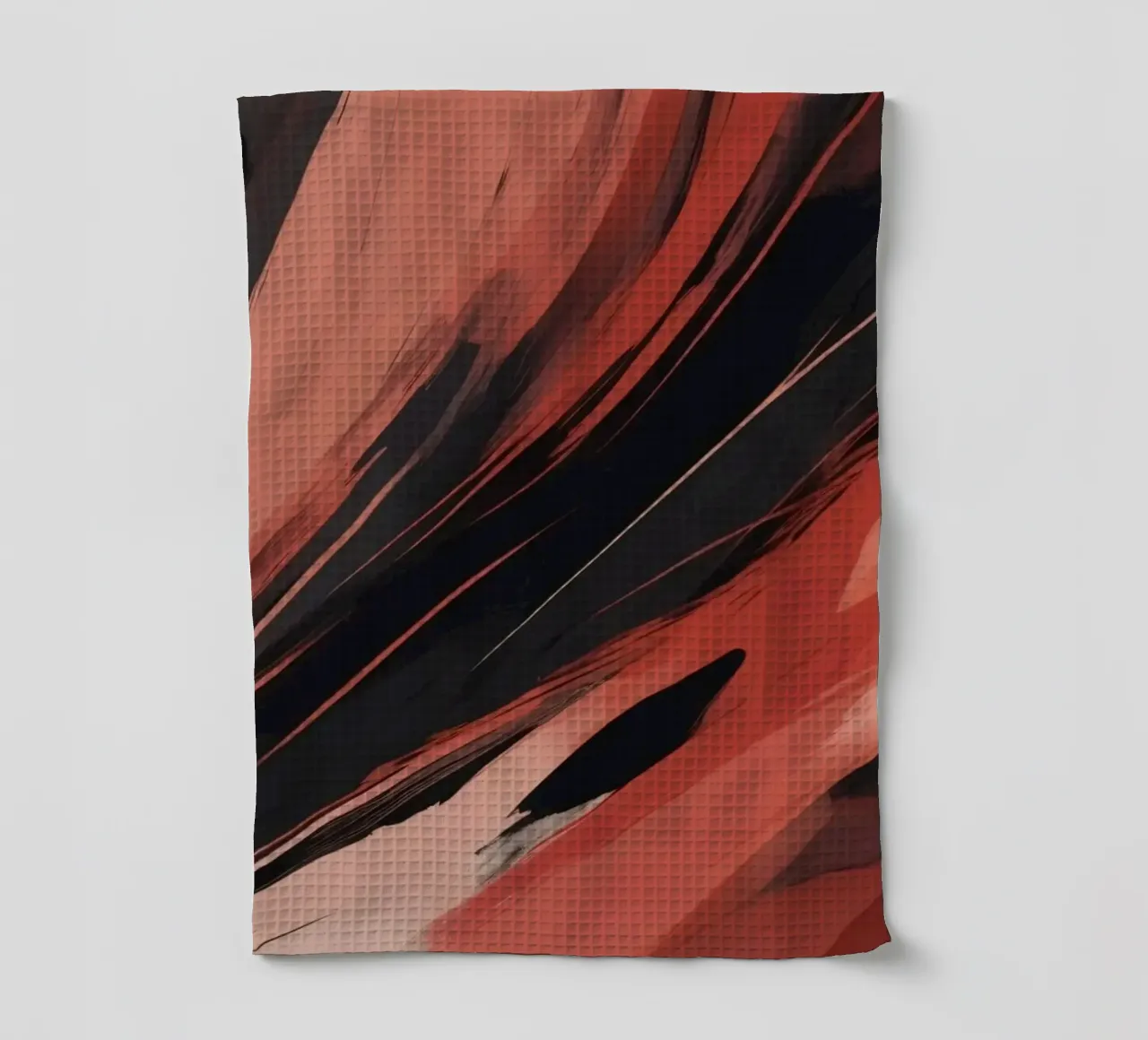 Dynamic abstract wallpaper featuring fluid brush strokes tea towel by DesignDoodle