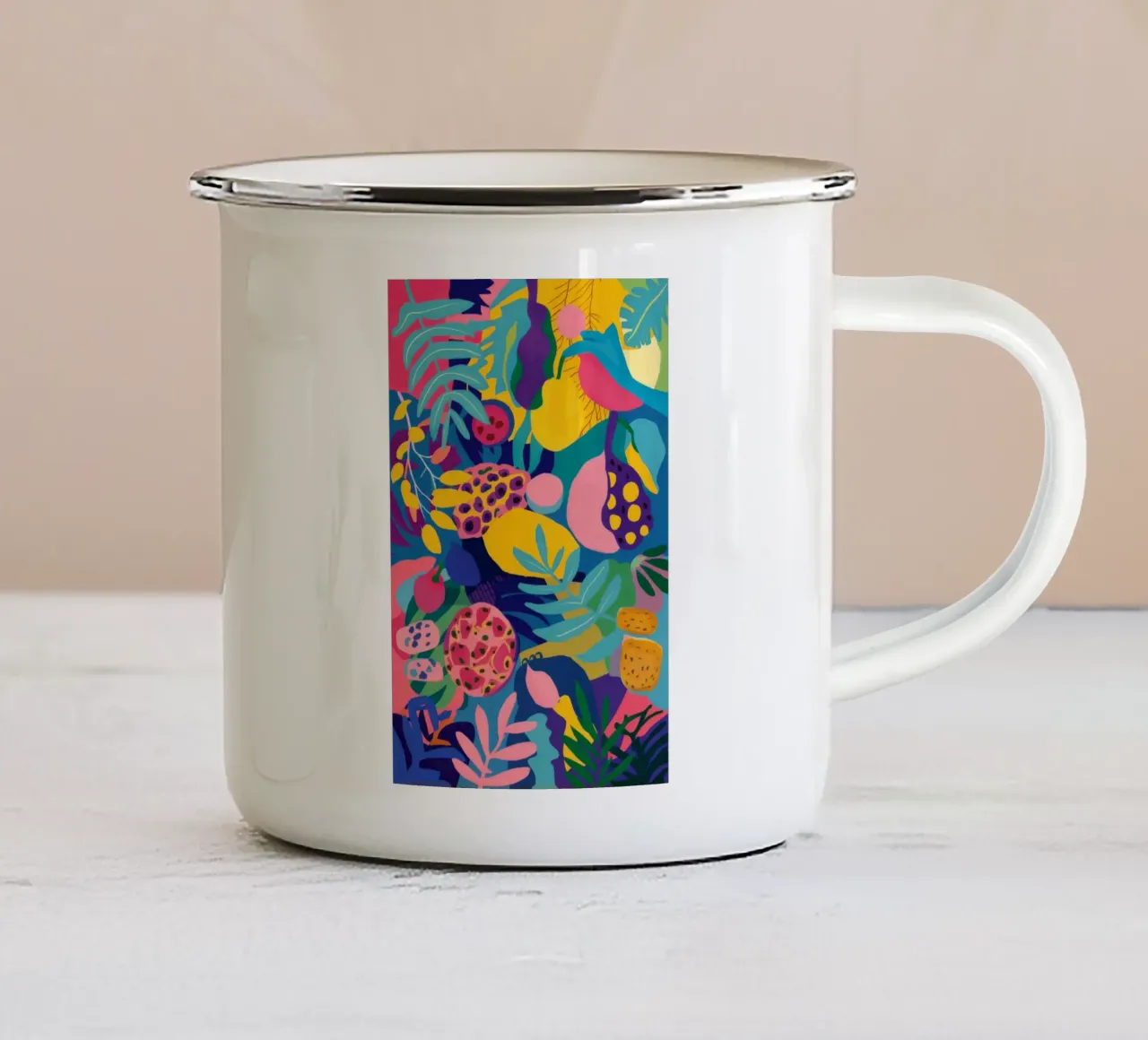 La febbre della frutta fiorisce tazza in smalto da Zep Layers
