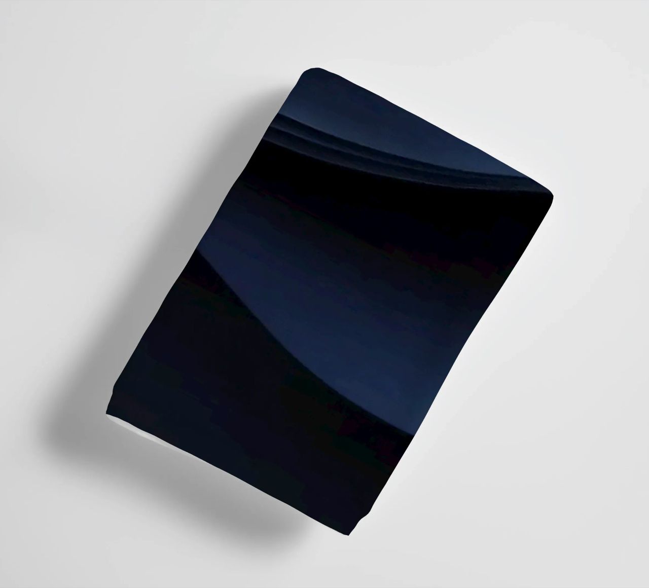 Fluid waves of deep blue create a calm abstract wallpaper towel by DesignDoodle
