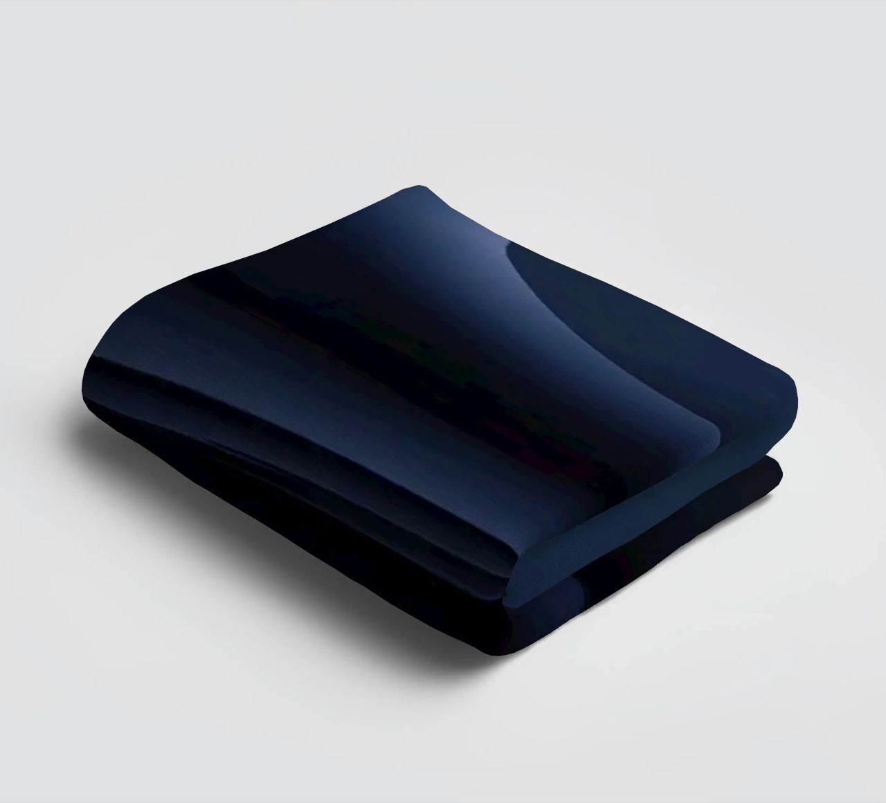 Fluid waves of deep blue create a calm abstract wallpaper towel by DesignDoodle