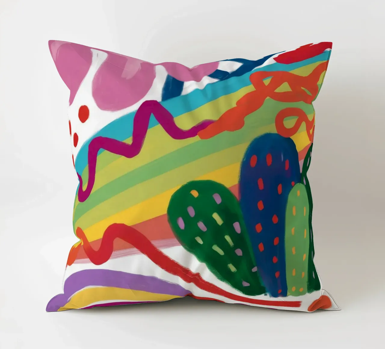 Valzer dei cactus arcobaleno cuscino da Zep Layers