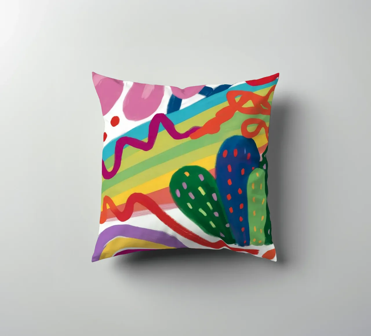 Valzer dei cactus arcobaleno cuscino da Zep Layers