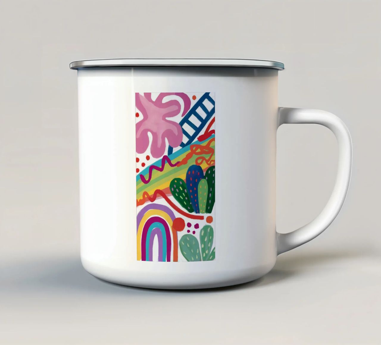 Valzer dei cactus arcobaleno tazza in smalto da Zep Layers