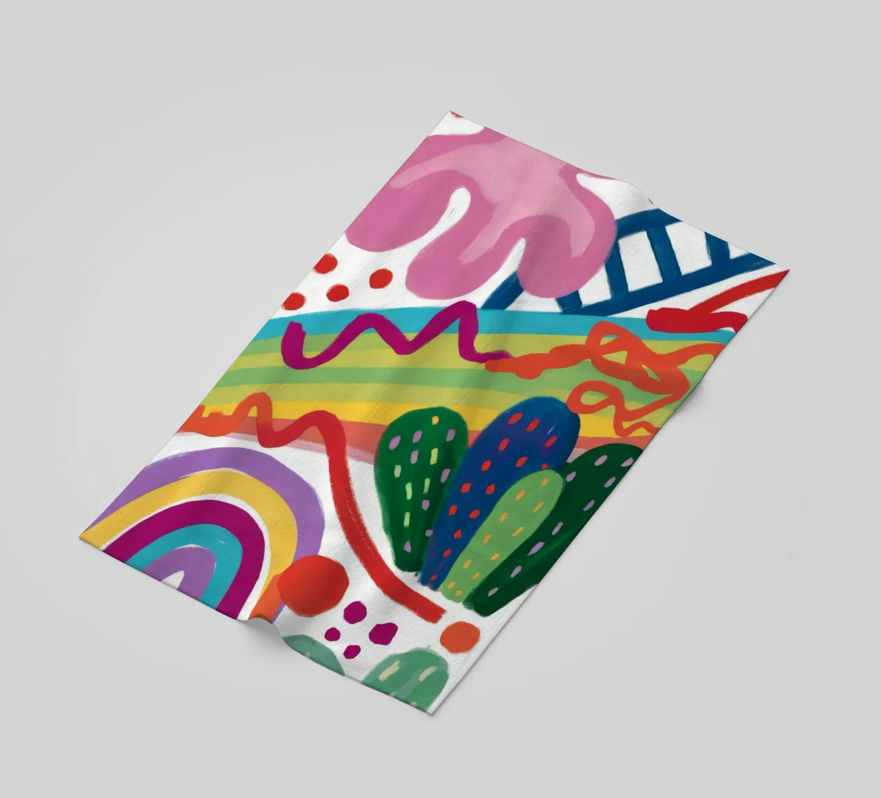 Valzer dei cactus arcobaleno telo mare da Zep Layers