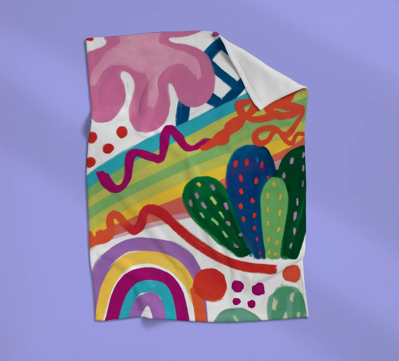 Valzer dei cactus arcobaleno coperta in pile da Zep Layers