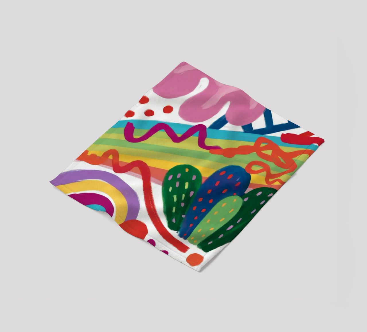 Valzer dei cactus arcobaleno coperta in pile da Zep Layers