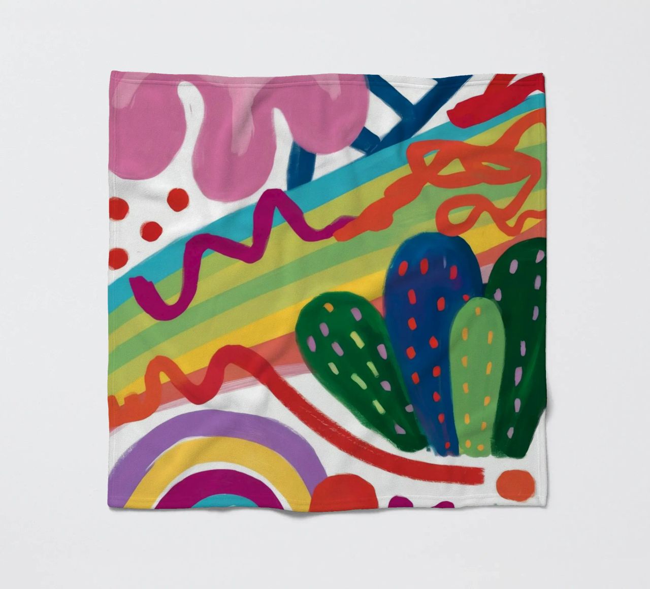 Valzer dei cactus arcobaleno coperta in pile da Zep Layers