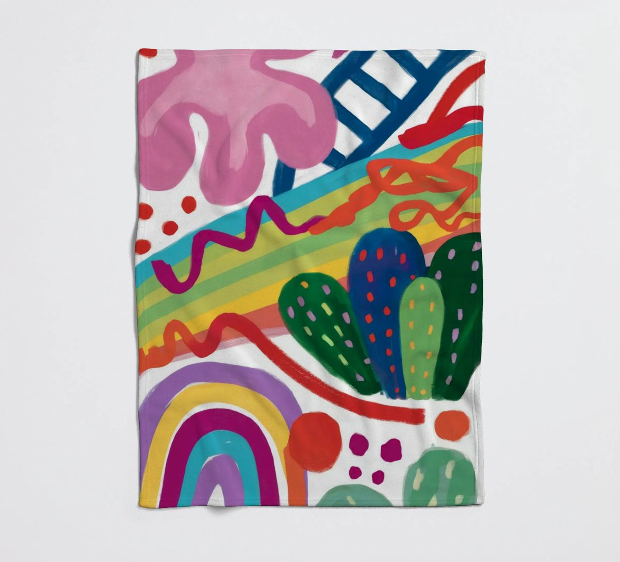 Valzer dei cactus arcobaleno coperta in pile da Zep Layers