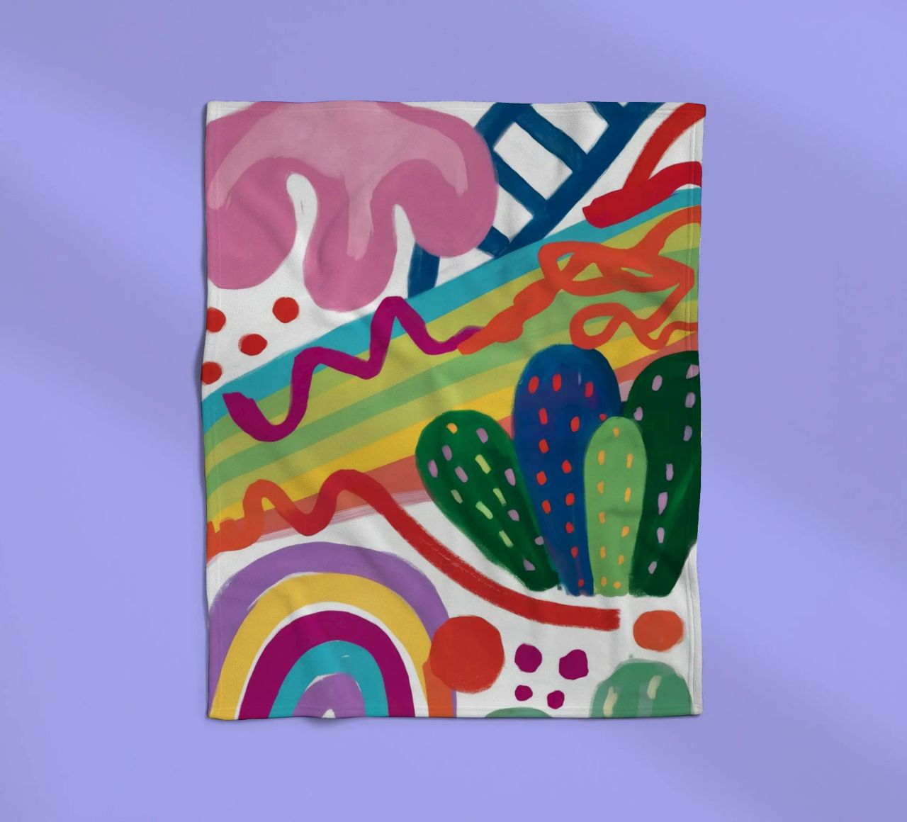 Valzer dei cactus arcobaleno coperta in pile da Zep Layers