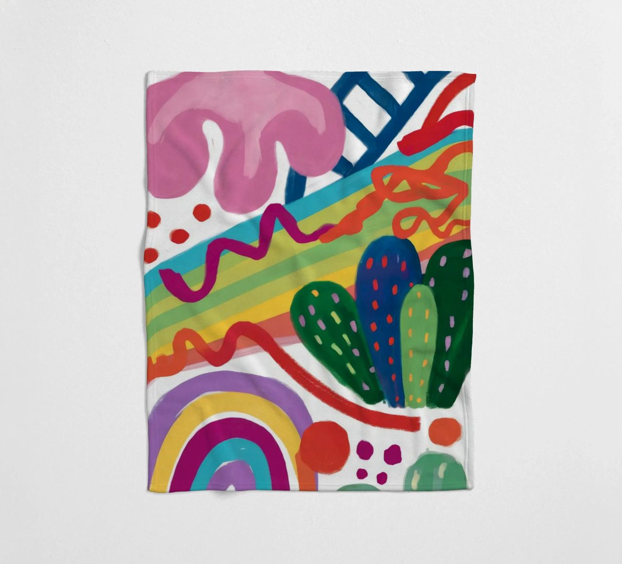 Valzer dei cactus arcobaleno coperta in pile da Zep Layers