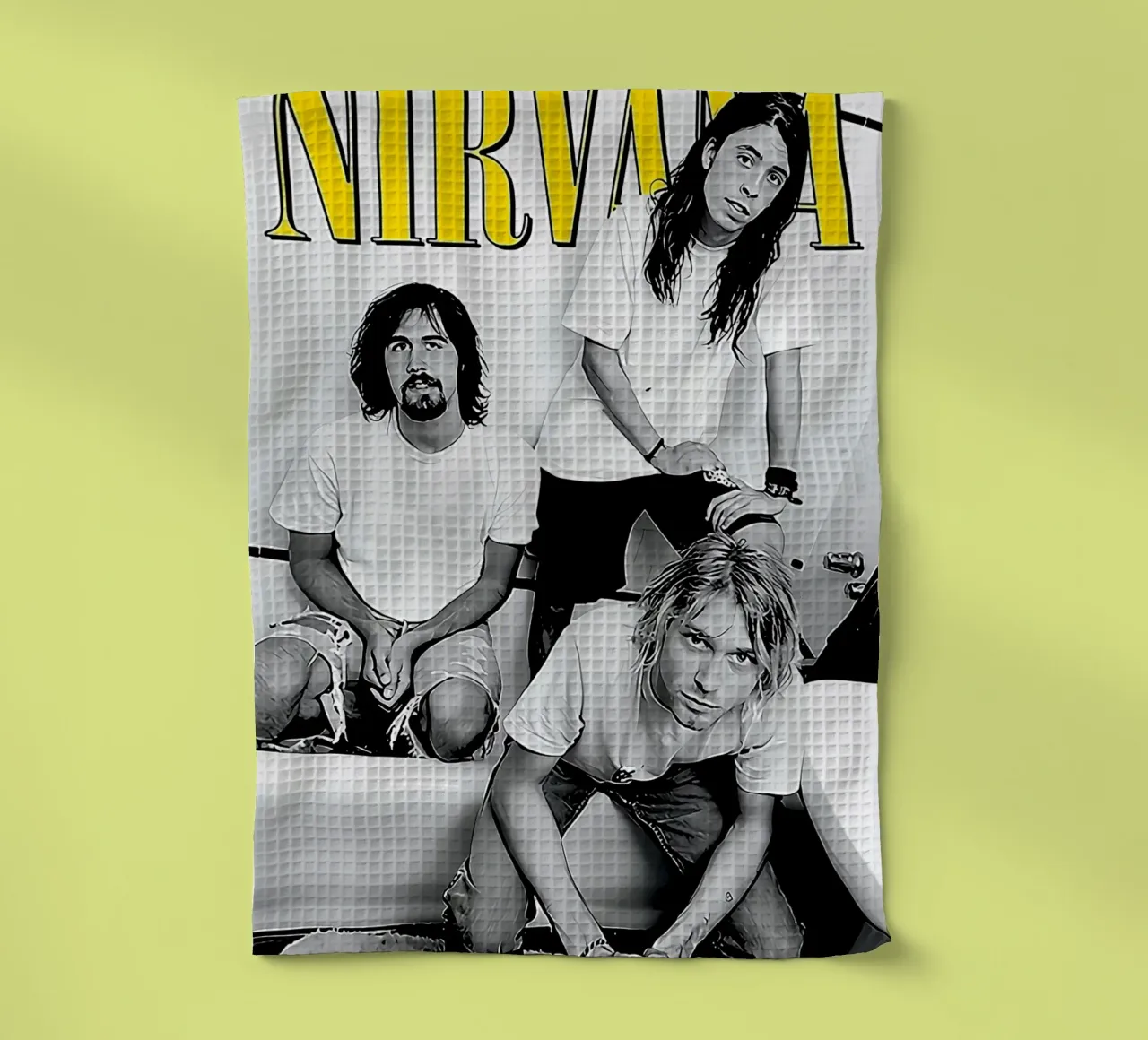 Nirvana - Iconic Bathtup Potrait tea towel by Has Fab