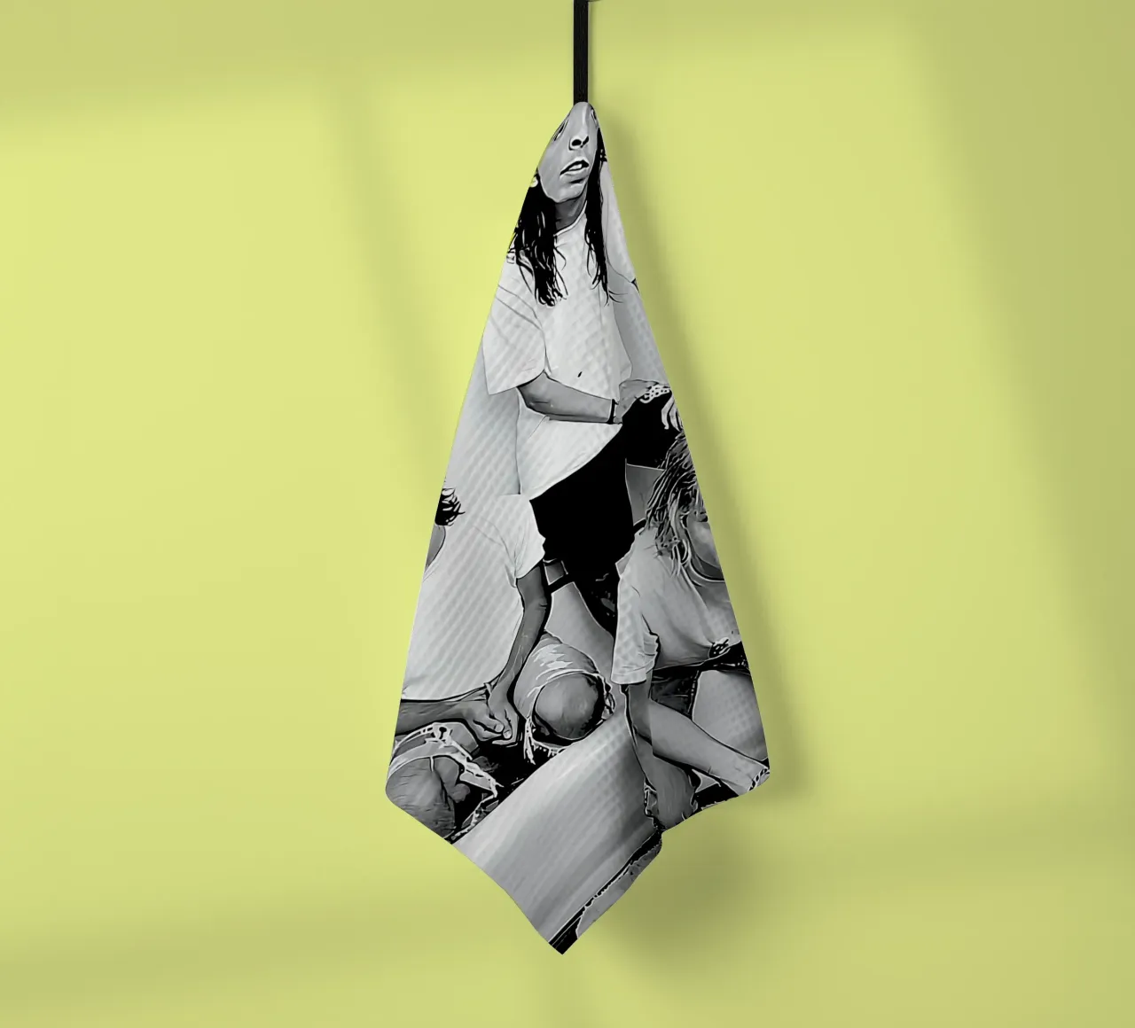 Nirvana - Iconic Bathtup Potrait tea towel by Has Fab