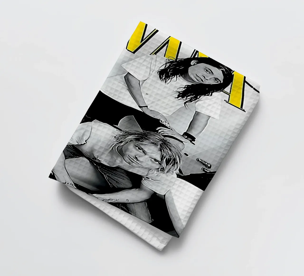 Nirvana - Iconic Bathtup Potrait tea towel by Has Fab