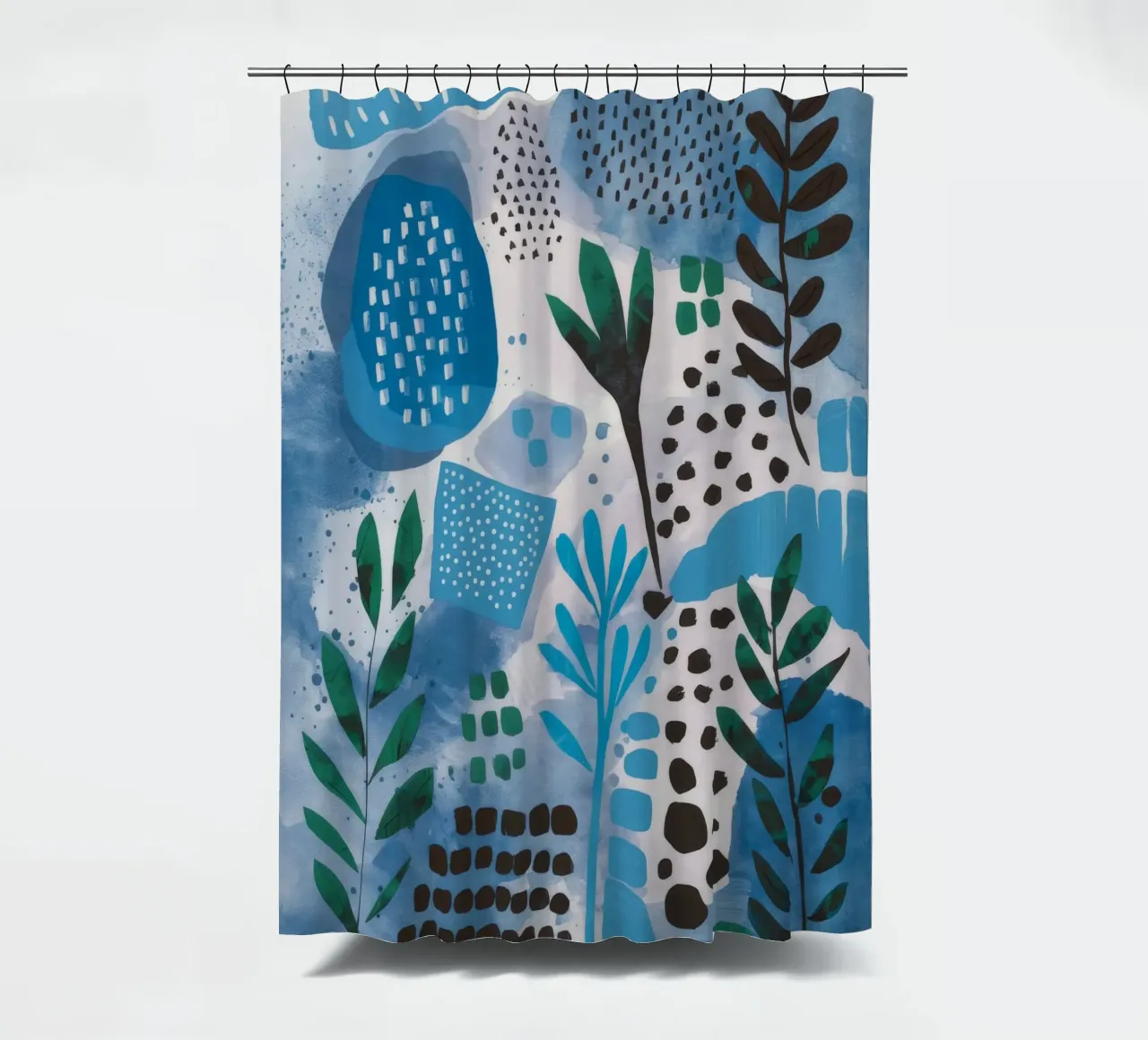 Ocean Garden Tranquility shower curtain by Zep Layers