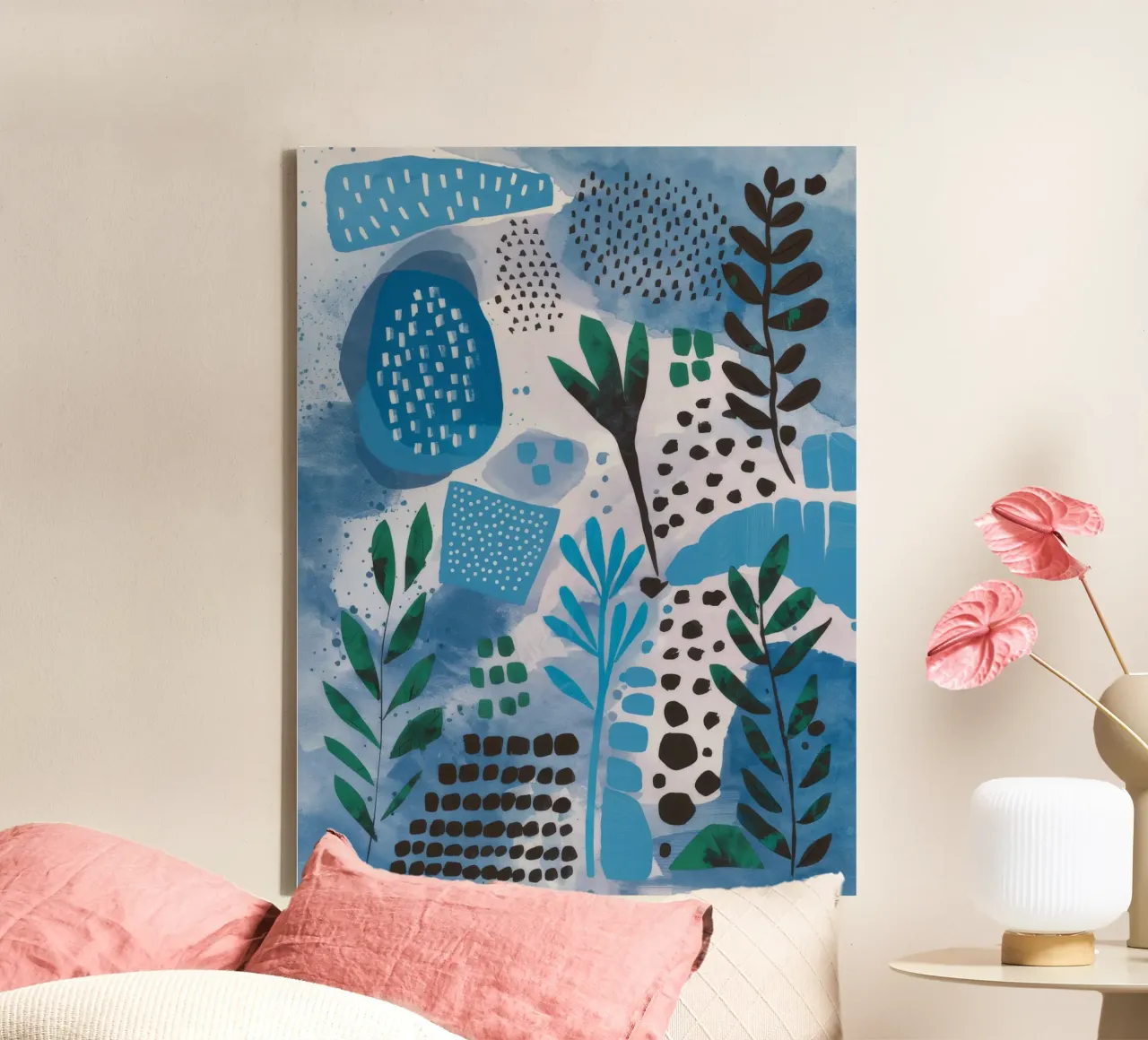 Ocean Garden Rust canvas met Baklijst van Zep Layers