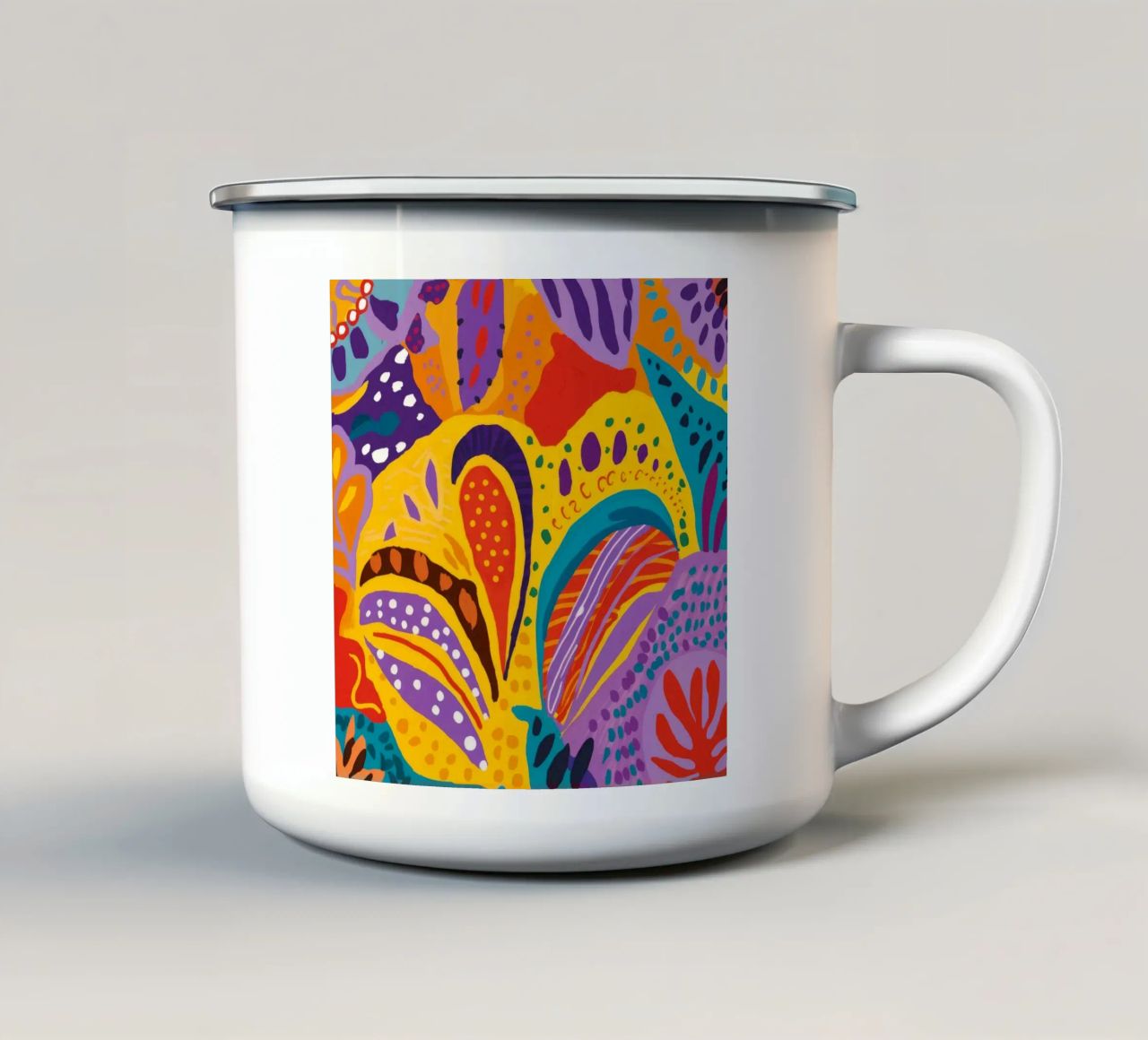 Fiore di fiamma del paradiso tazza in smalto da Zep Layers