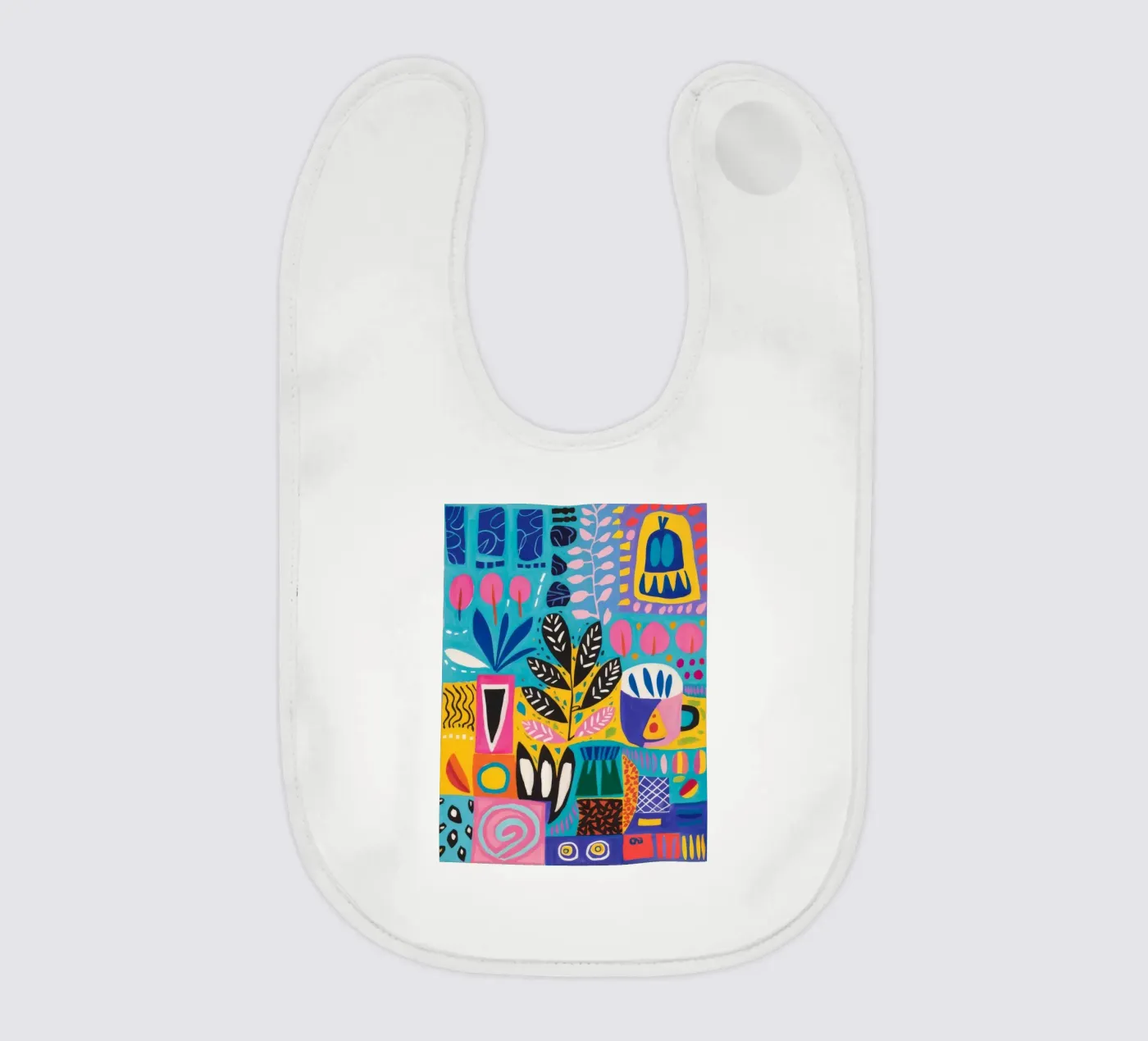 Patterned Nature Harmony baby bib by Zep Layers