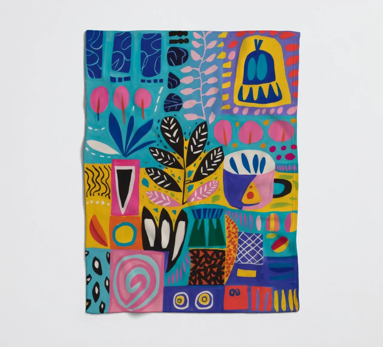 Gemusterte Natur Harmonie Fleecedecke von Zep Layers