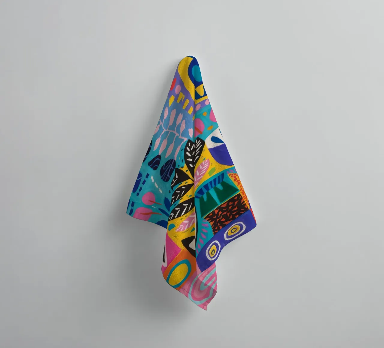 Gedessineerde natuur harmonie badhanddoek van Zep Layers