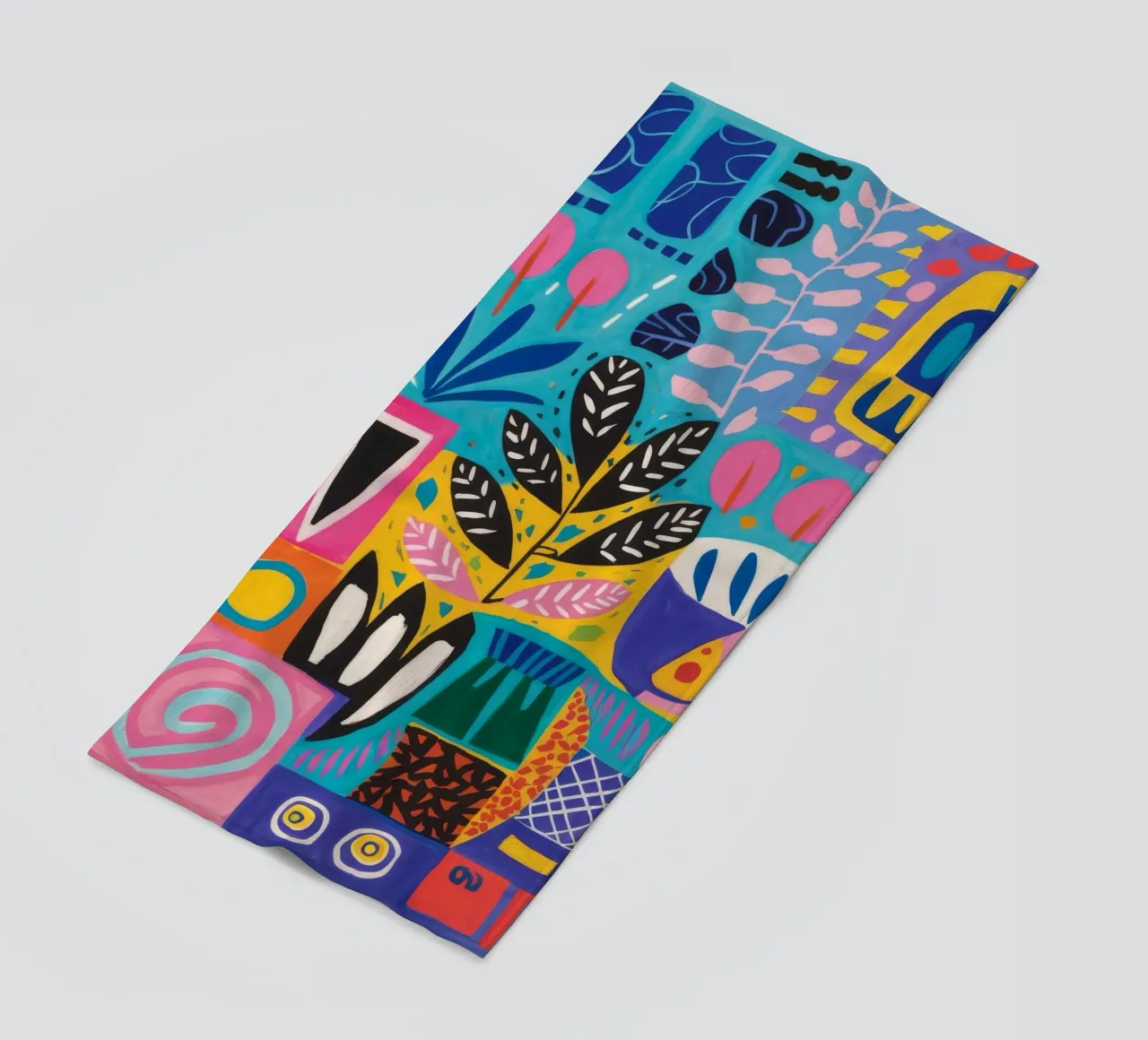 Gedessineerde natuur harmonie strandhanddoek van Zep Layers