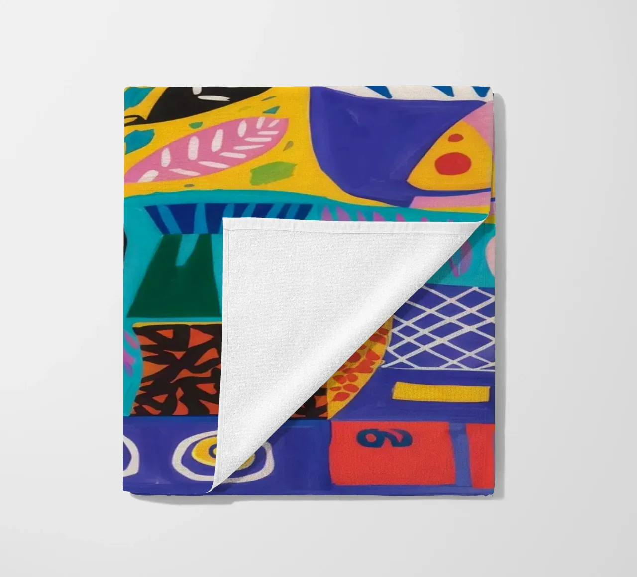 Gedessineerde natuur harmonie strandhanddoek van Zep Layers