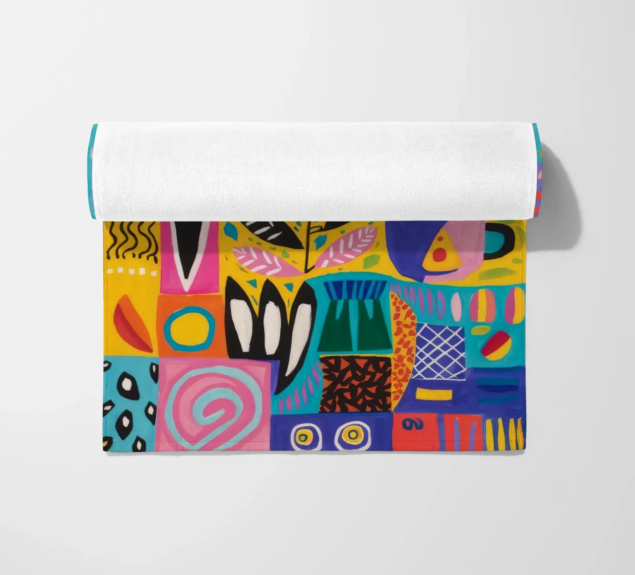 Gedessineerde natuur harmonie strandhanddoek van Zep Layers