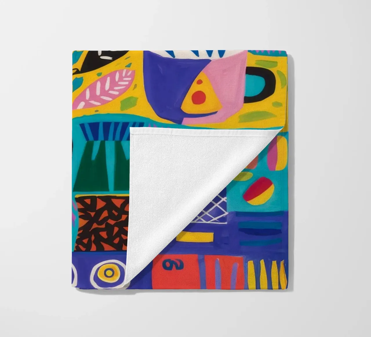 Gedessineerde natuur harmonie strandhanddoek van Zep Layers