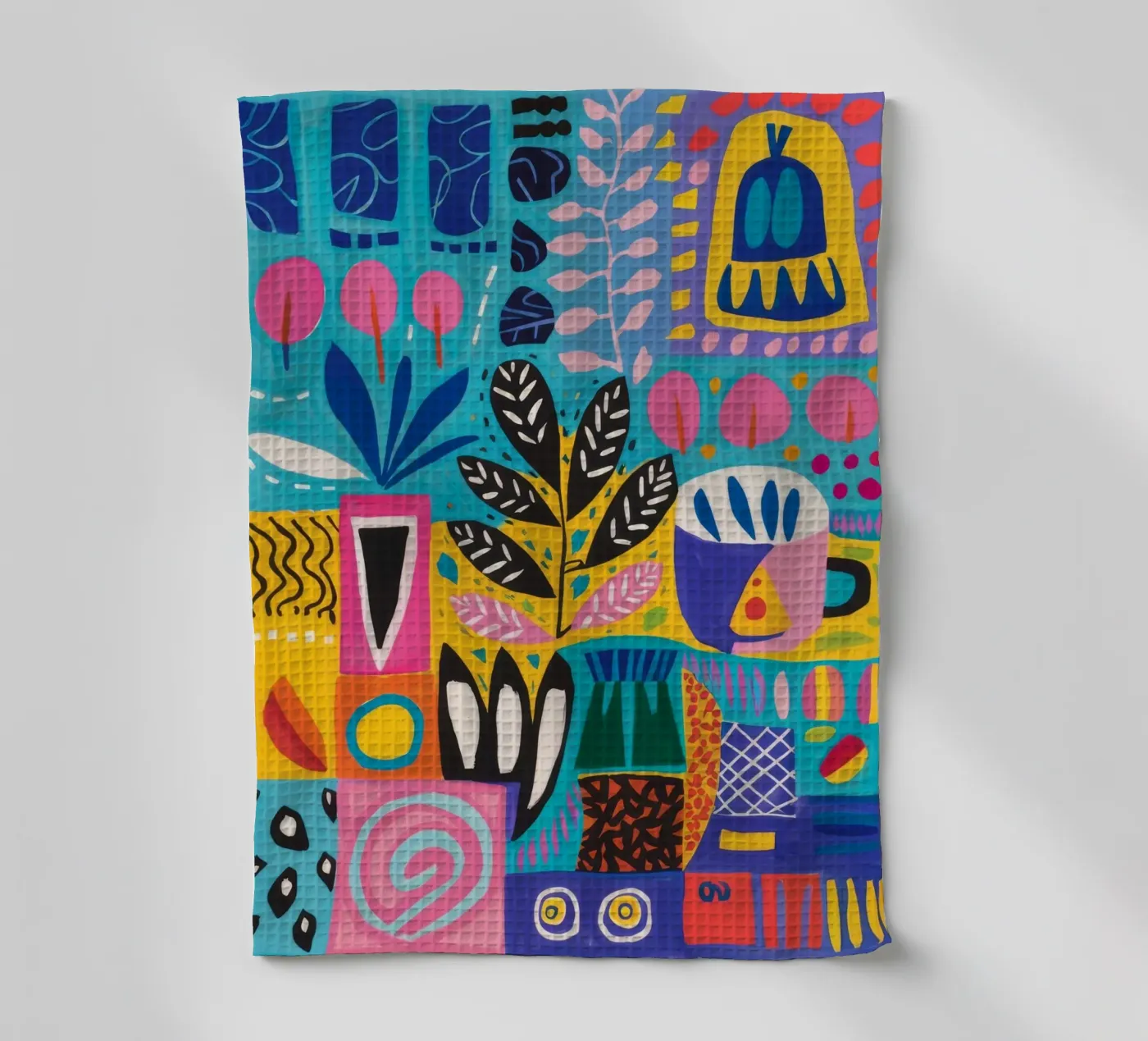 Patterned Nature Harmony tea towel by Zep Layers