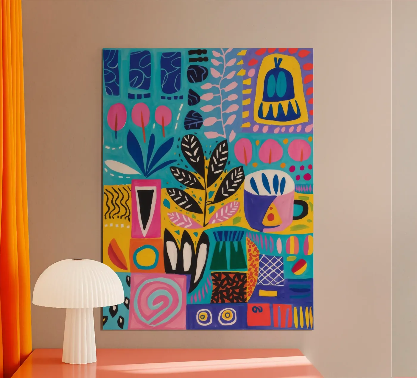 Gemusterte Natur Harmonie Poster von Zep Layers