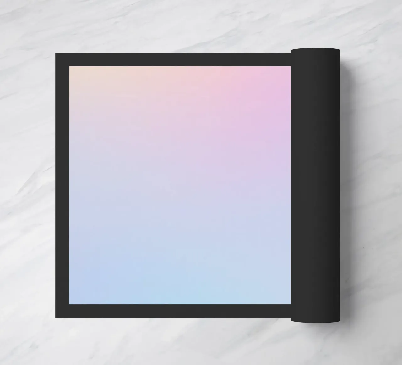 Rêve iridescent - Pastel shades of blue, pink and beige doormat by studiofox