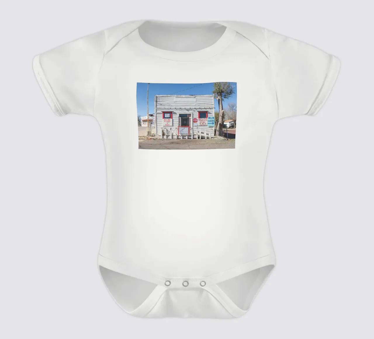 R and R Ash Fork body neonato maniche corte da Dave Hare Photography