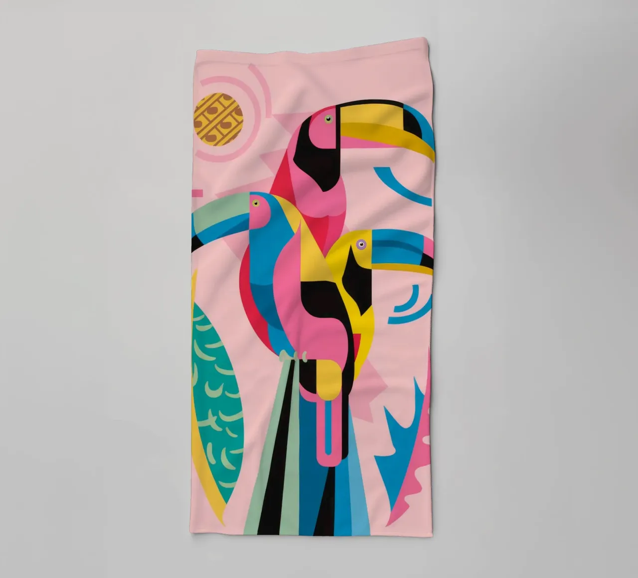 Toucan Carnival Song towel by Zep Layers