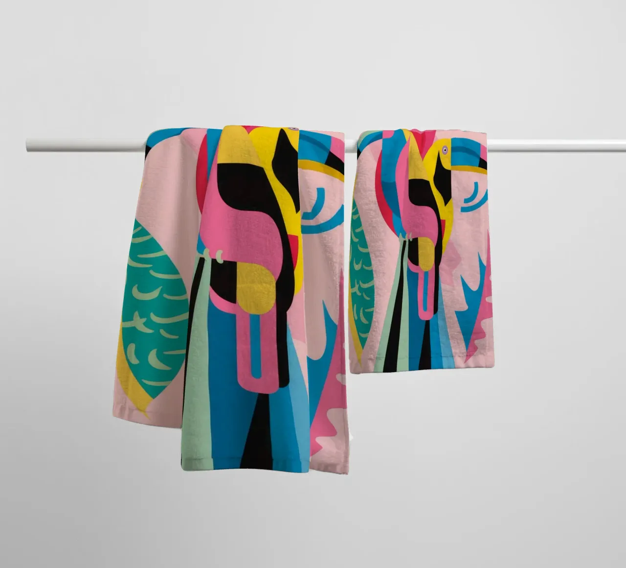 Toucan Carnival Song towel by Zep Layers
