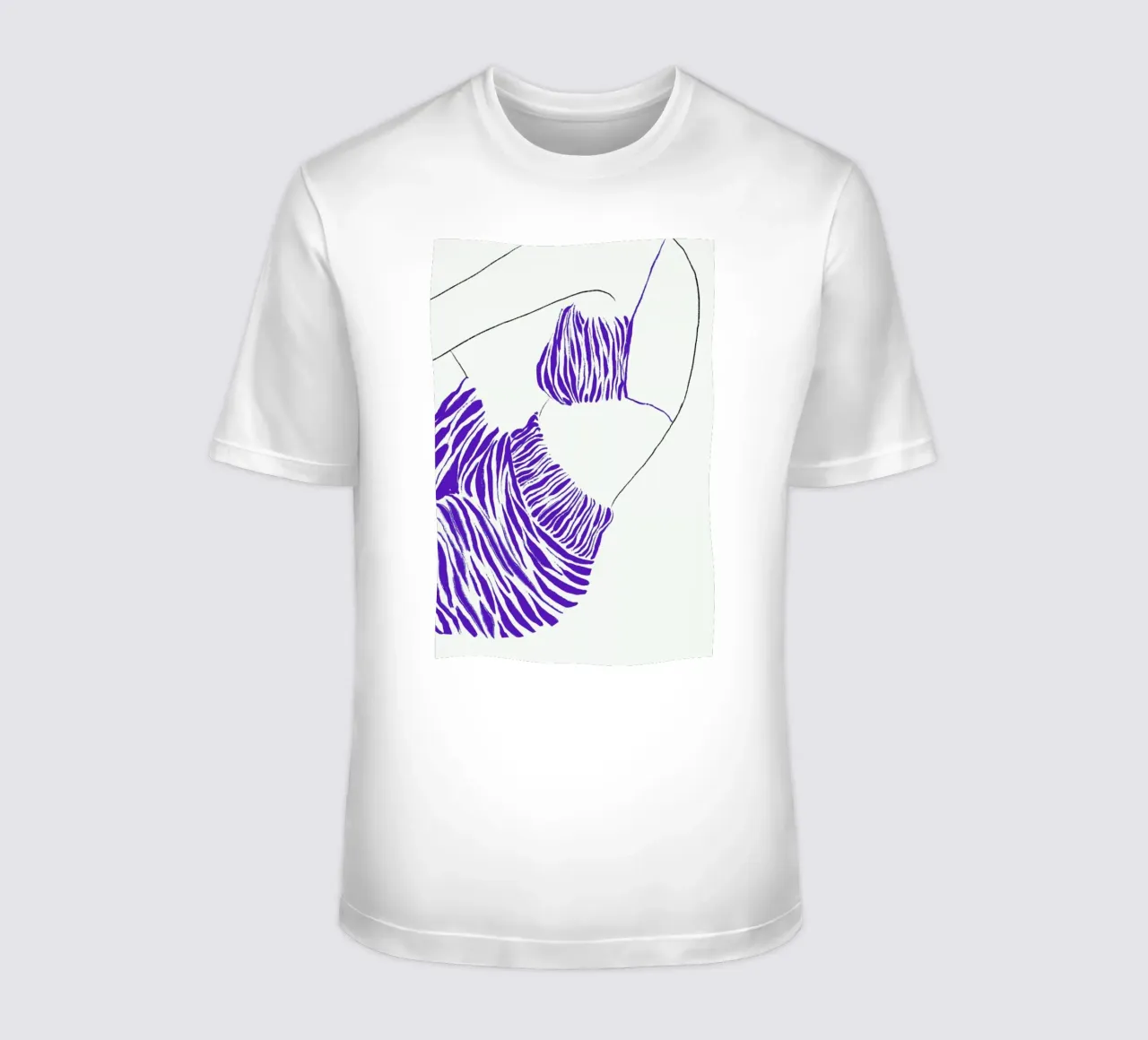 Waves in Silk t-shirt by Graphite
